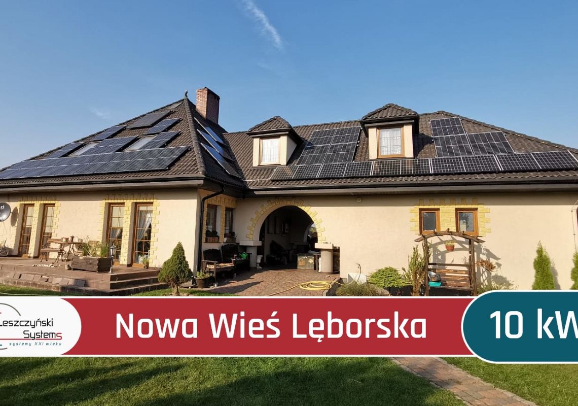 Nowa Wieś Lęborska 10 kW fotowoltaika elektrownia słoneczna